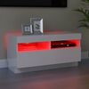vidaXL TV Cabinet with LED Lights High Gloss White 80x35x40 cm