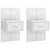 vidaXL Wall-mounted Bedside Cabinets 2 pcs High Gloss White