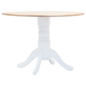 vidaXL Dining Table | White and brown