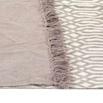 vidaXL Kilim Rug Cotton 160x230 cm with Pattern Taupe