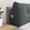 vidaXL Back Pillow Dark Grey 160 x 24 x 50 cm Fabric
