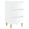 vidaXL Bed Cabinets & Wood Legs 2 pcs High Gloss White 40x35x69cm