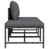 vidaXL 3 Piece Garden Sofa Set with Cushions Grey Poly Rattan