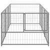 vidaXL Dog Kennel Silver 3 m² Steel