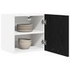 vidaXL Hanging Cabinet with Door Black Oak and White 40 x 31 x 40 cm