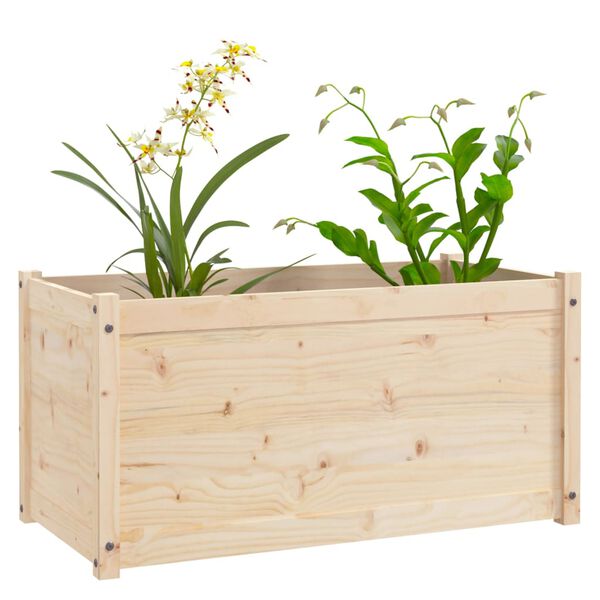 vidaXL Garden Planter 100x50x50 cm Solid Pinewood