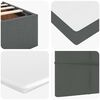 vidaXL Ottoman Bed with Mattress Dark Grey Double Fabric