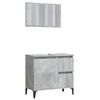 vidaXL 2 Piece Bathroom Furniture Set Concrete Grey Engineered Wood