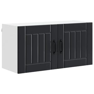 vidaXL Wall Cabinet LUCCA Black 80 x 31 x 40 cm Engineered Wood
