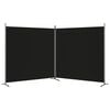 vidaXL 2-Panel Room Divider Black 348x180 cm Fabric