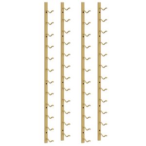 vidaXL Wall Mounted Wine Rack for 12 Bottles 2 pcs Gold Iron