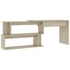 vidaXL Corner Desk Sonoma Oak 200x50x76 cm Engineered Wood