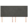vidaXL Headboard Dark Grey 200x5x118/128 cm Velvet