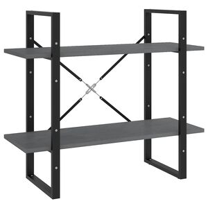 vidaXL Book Cabinet | Grey | Solid pine wood, metal | Medium | Book Cabinet