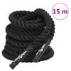 vidaXL Battle Rope Black 15 m 11 kg Polyester