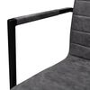 vidaXL Cantilever Dining Chairs 4 pcs Dark Grey Faux Leather