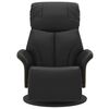 vidaXL Recliner Chair with Footrest Black Faux Leather