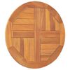 vidaXL Table Top Solid Teak Wood Round 2.5 cm 50 cm