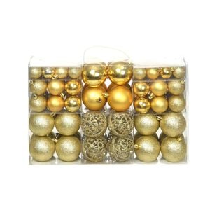 vidaXL Christmas Ball | Set of 100 | Gold | Plastic | Multiple Sizes