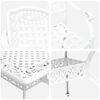 vidaXL Garden Dining Set 5 pcs White Aluminium
