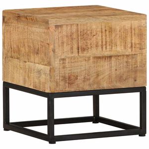 vidaXL Side Table 30x30x33 cm Rough Mango Wood