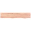 vidaXL Wall Shelf Light Brown 100x20x4 cm Treated Solid Wood Oak