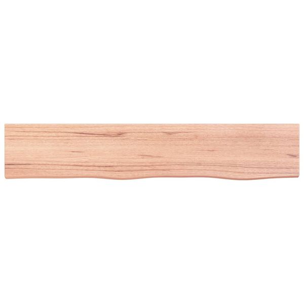 vidaXL Wall Shelf Light Brown 100x20x4 cm Treated Solid Wood Oak
