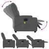 vidaXL Electric Massage Recliner Chair Dark Grey Fabric