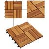vidaXL Decking Tile 10 pcs Brown 30 x 30 cm Acacia Hardwood