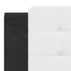vidaXL Bed Frame without Mattress "Zadar" Black and White 180x200 cm Super King Faux Leather