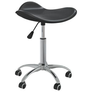 vidaXL Office Chair | Black | Faux leather, Chrome steel | Adjustable