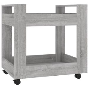 vidaXL Desk Trolley Grey Sonoma 60x45x60 cm Engineered Wood