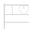 vidaXL Metal Bed Frame without Mattress with Headboard White 135x190cm