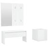 vidaXL Hallway Furniture Set High Gloss White Engineered Wood