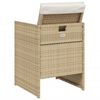 vidaXL Garden Chairs with Cushions 4 pcs Beige Poly Rattan