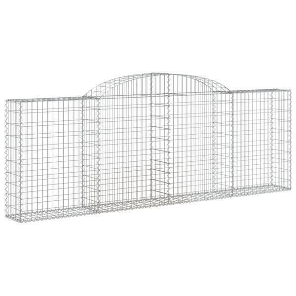 vidaXL Arched Gabion Baskets 17 pcs 300x30x100/120 cm Galvanised Iron