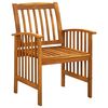 vidaXL 5 Piece Garden Dining Set with Cushions Solid Acacia Wood