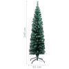 vidaXL Slim Artificial Pre-lit Christmas Tree with Ball Set Green 240 cm