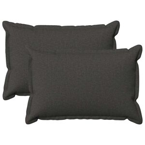 vidaXL Cushion with Pillow HOUTEN 2 pcs Dark Grey Faux Linen