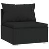 vidaXL 9 Piece Garden Lounge Set with Cushions Poly Rattan Black