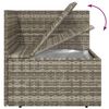 vidaXL 7 Piece Garden Lounge Set with Cushions Grey Poly Rattan