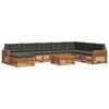 vidaXL Outdoor Sofa Set 9 pcs Natural and Anthracite Solid Acacia Wood