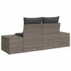 vidaXL Garden Sofa Grey 123 x 62 x 69cm Poly Rattan