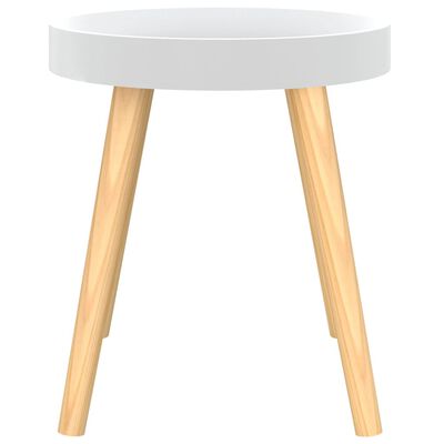 vidaXL Side Table White 38x38x40 cm Engineered Wood&Solid Wood Pine