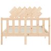 vidaXL Bed Frame without Mattress Double Solid Wood Pine