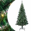 vidaXL Artificial Pre-lit Christmas Tree Green 150 cm PVC and Metal