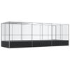 vidaXL Aviary with Extension Silver 625x207x212 cm Steel