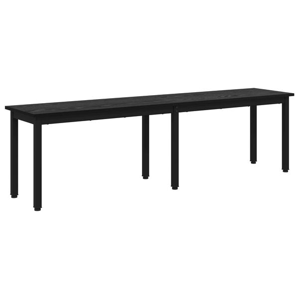 vidaXL Bench Black Oak 160 x 35 x 45 cm Engineered Wood