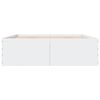 vidaXL Bed Frame without Mattress White 150x200 cm King Size