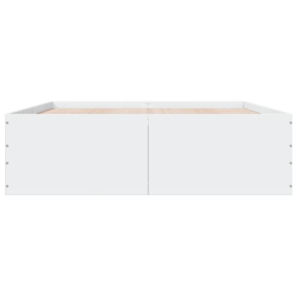 vidaXL Bed Frame without Mattress White 150x200 cm King Size